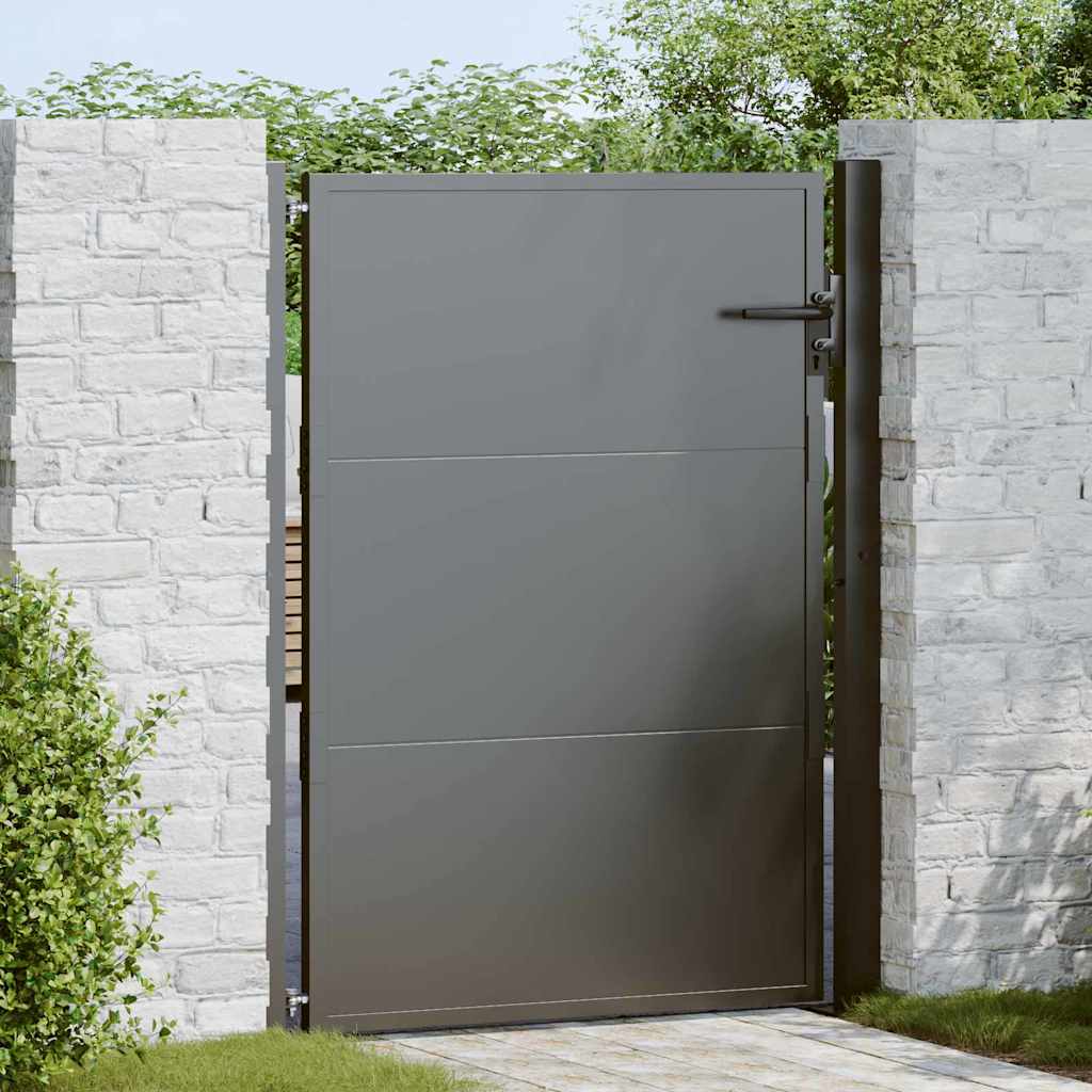 Cancello da giardino con blocco Nero 110 x 155 cm | homemem39