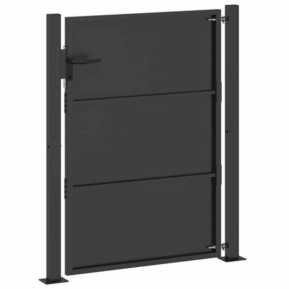 Cancello da giardino con blocco Nero 110 x 155 cm | homemem39
