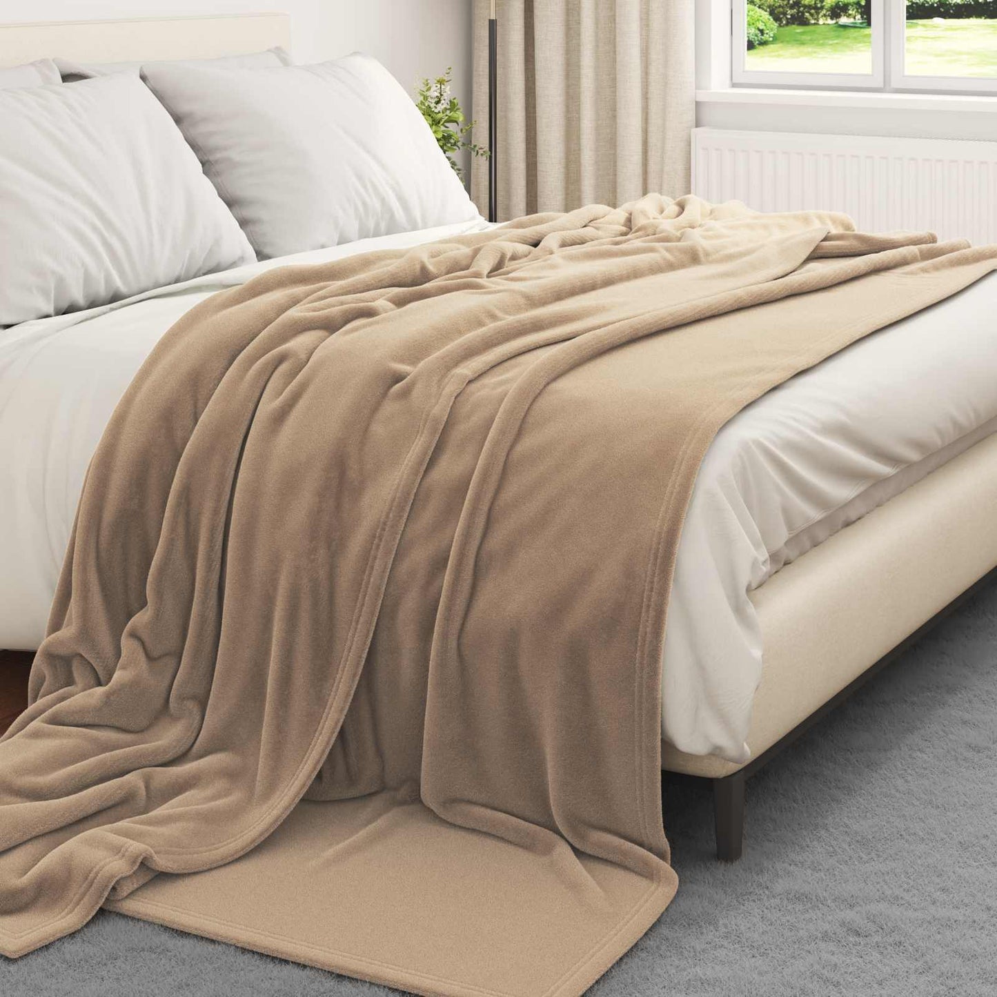 Coperta Cammello 240 x 270 cm Panno