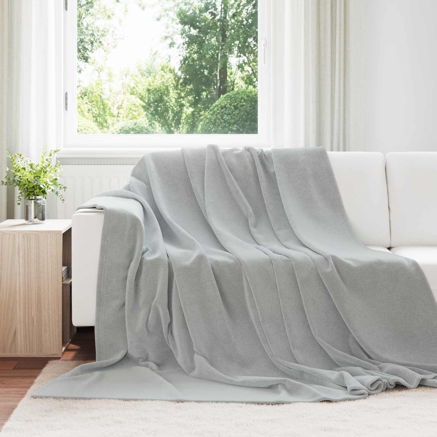 Coperta Grigio 240 x 270 cm Panno
