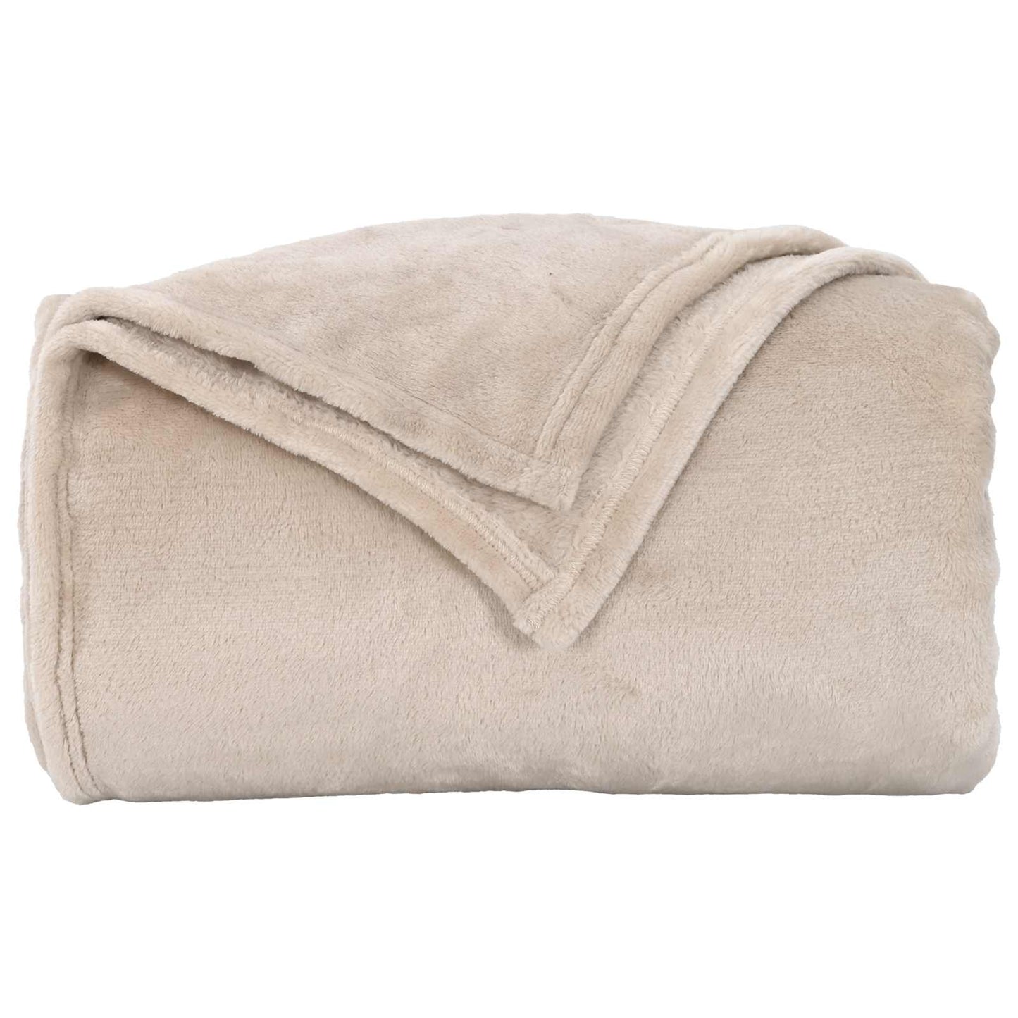 Coperte da Pile 6 pcs Beige 240 x 270 cm Panno