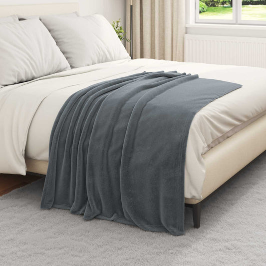 Coperte da Pile 6 pcs Grigio scuro 130 x 150 cm Panno