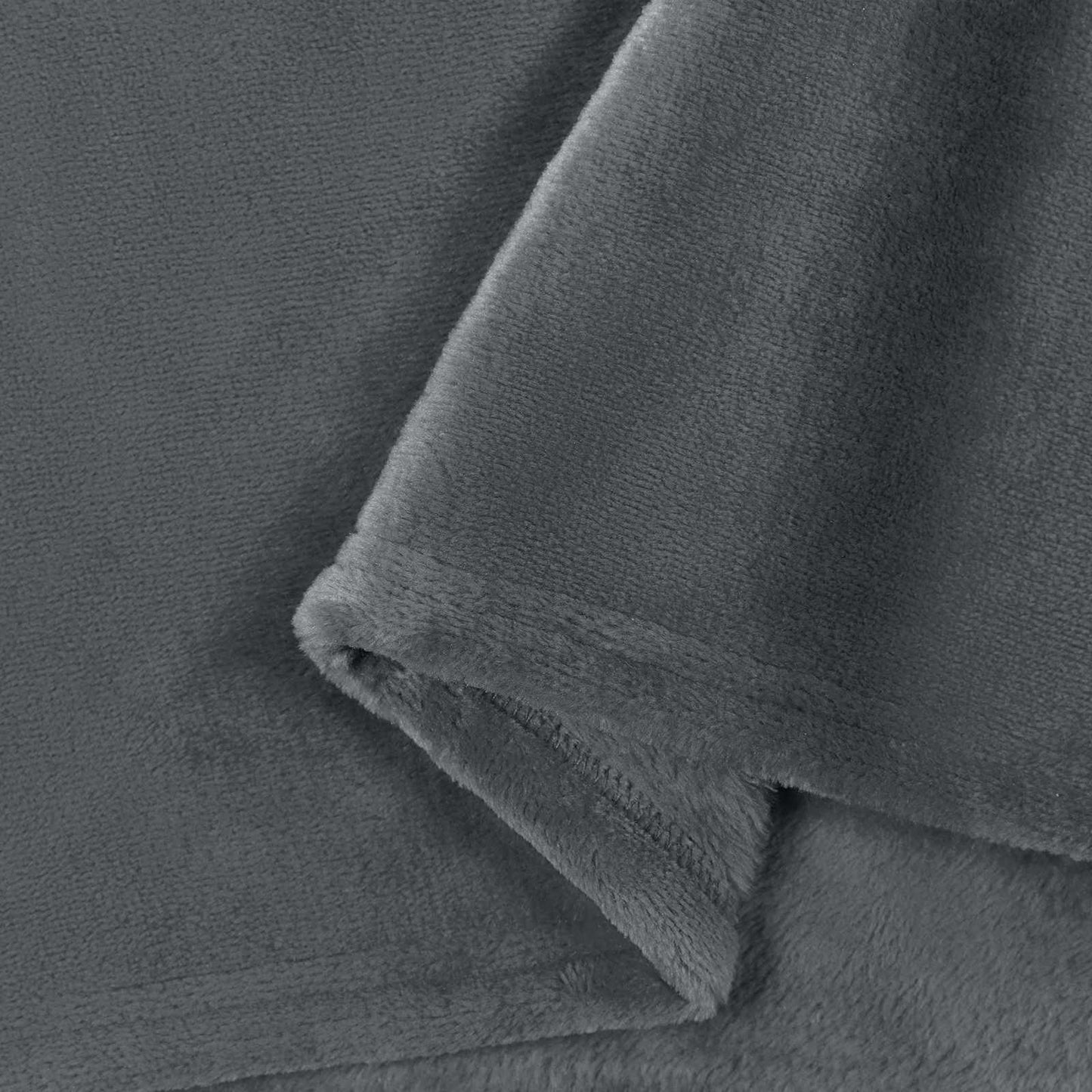 Coperte da Pile 6 pcs Grigio scuro 240 x 270 cm Panno