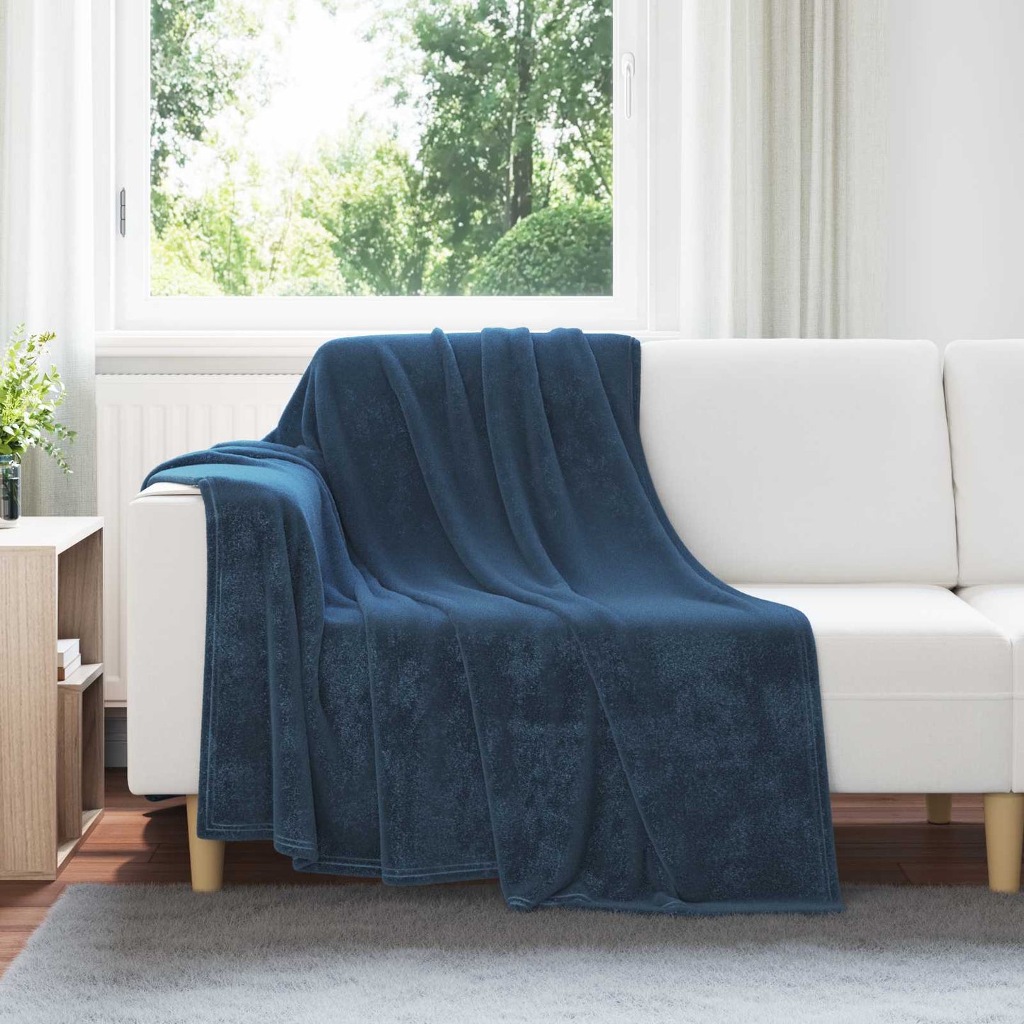 Coperte da Pile 6 pcs Blu navy 150 x 200 cm Panno