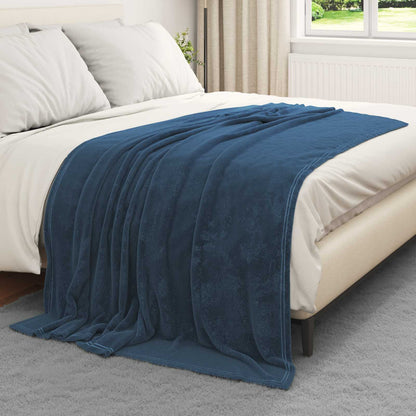 Coperte da Pile 6 pcs Blu navy 150 x 200 cm Panno