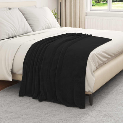 Coperte da Pile 6 pcs Nero 130 x 150 cm Panno