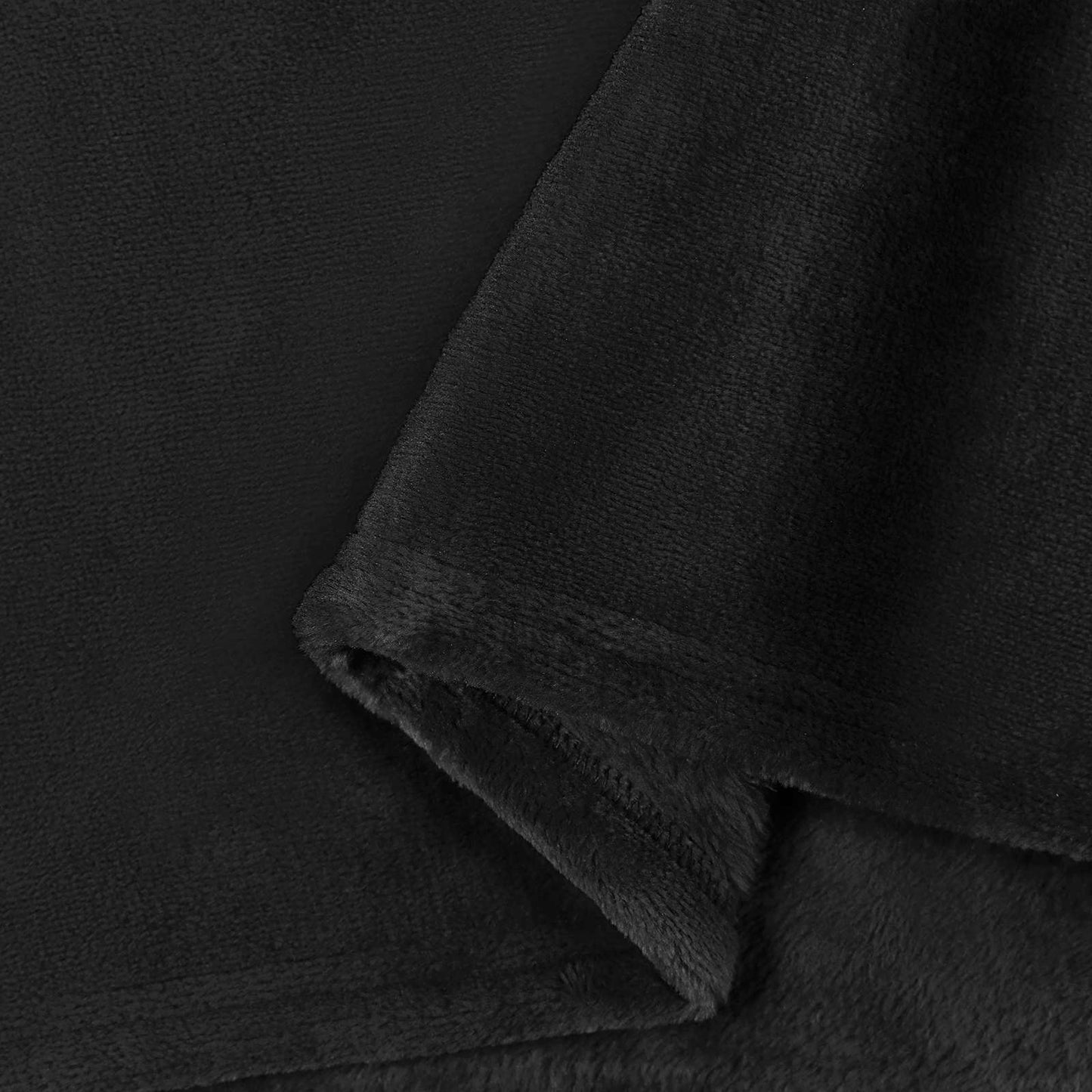 Coperte da Pile 6 pcs Nero 150 x 200 cm Panno