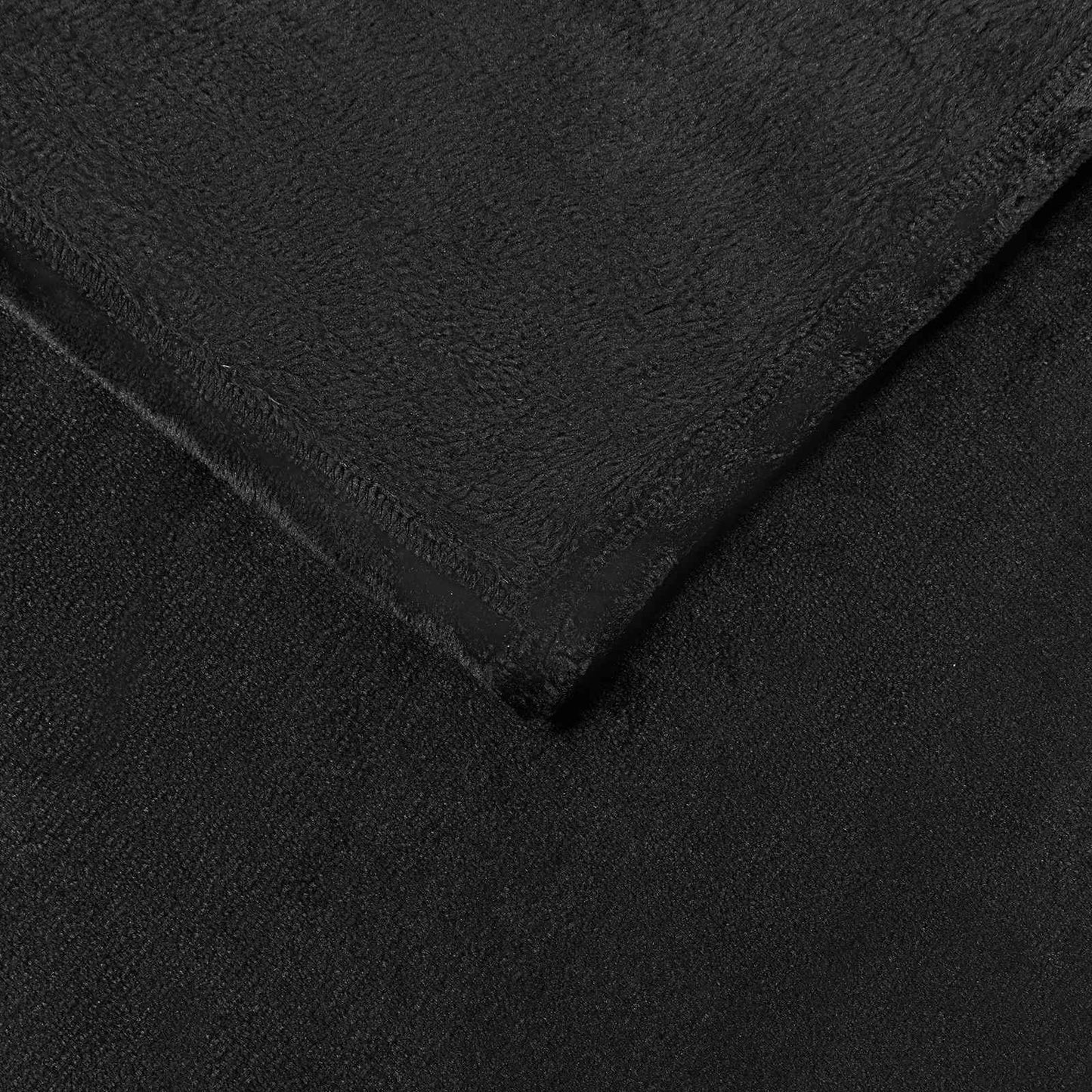 Coperte da Pile 6 pcs Nero 240 x 270 cm Panno