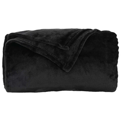 Coperte da Pile 6 pcs Nero 240 x 270 cm Panno