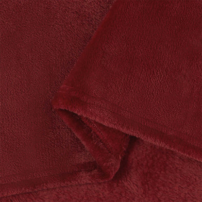 Coperte da Pile 6 pcs Rosso Bordeaux 150 x 200 cm Panno