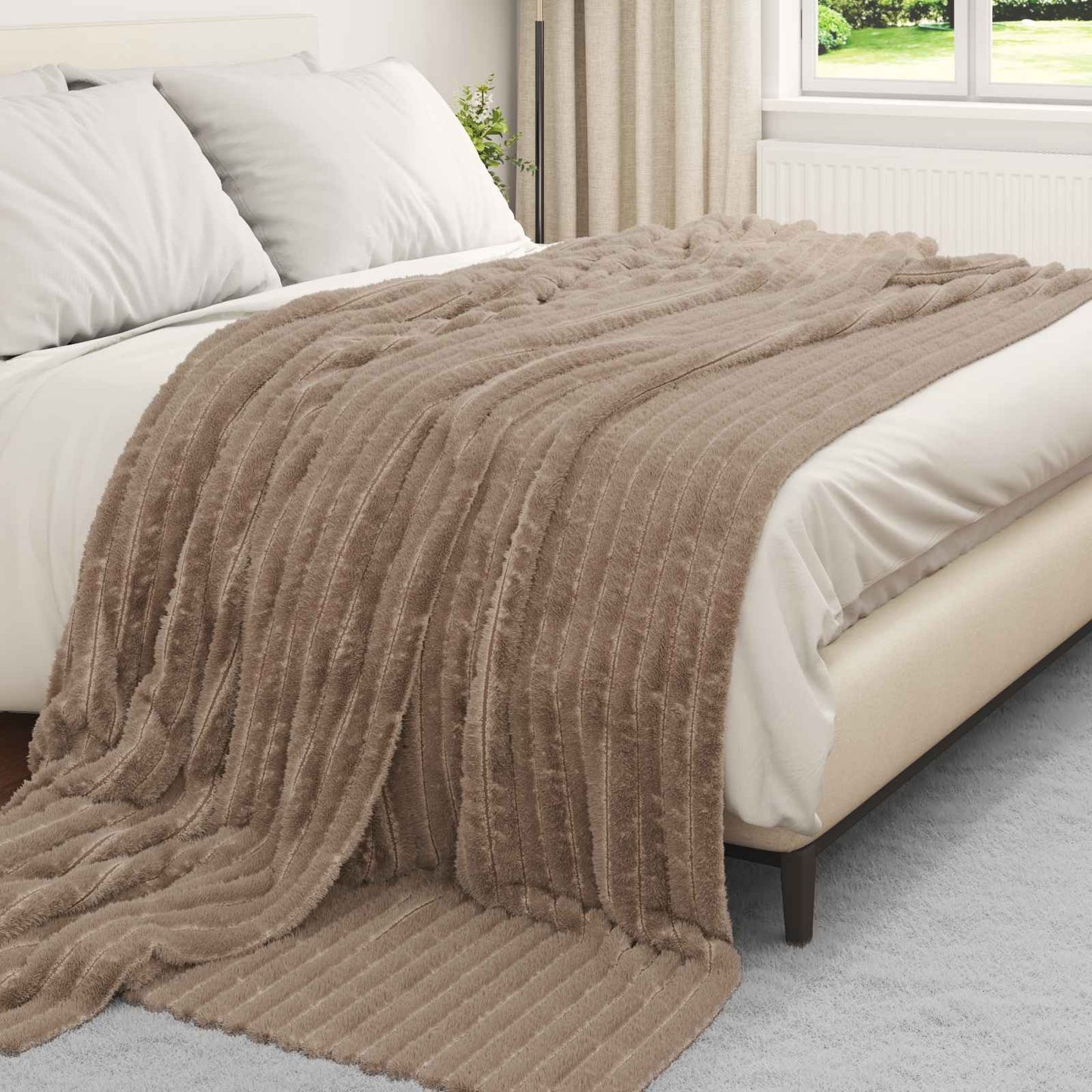 Coperta Cammello 270 x 240 cm Panno | homemem39