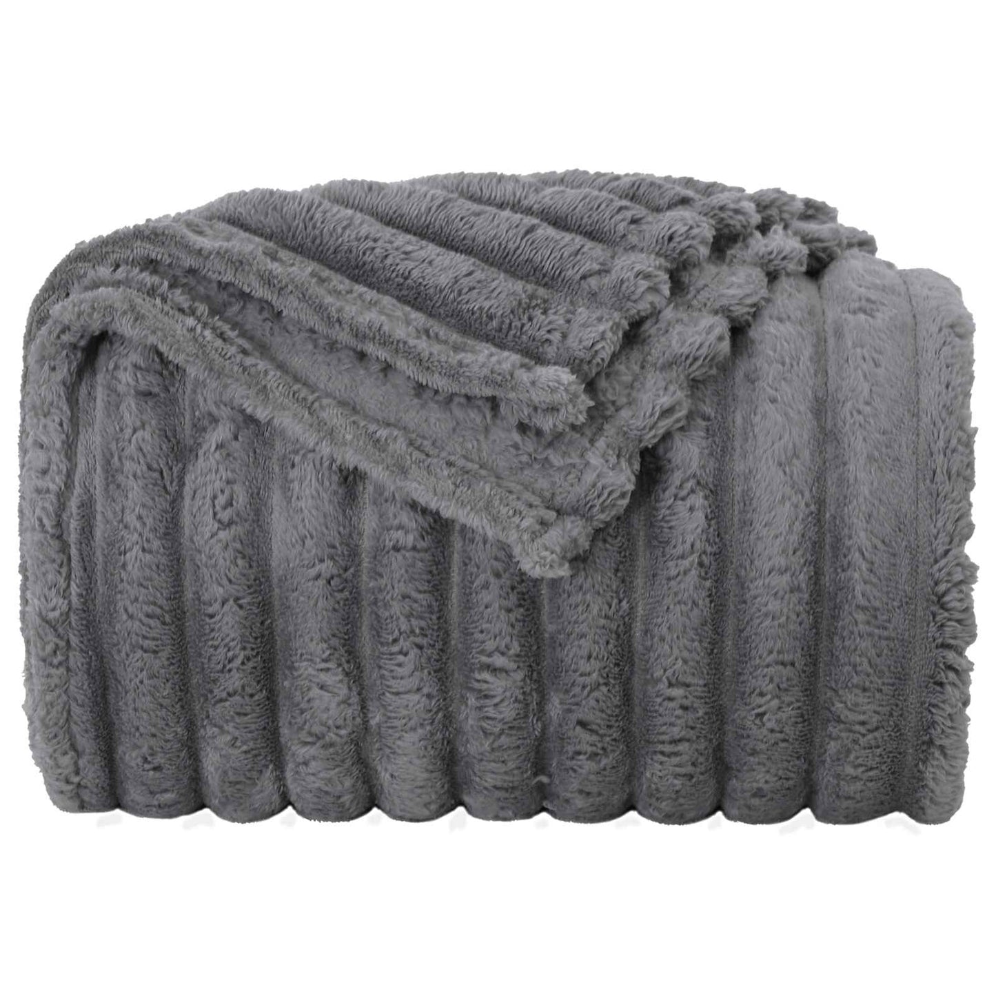 Coperta Grigio scuro 200 x 150 cm Panno | homemem39
