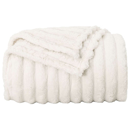Coperta Crema 200 x 150 cm Panno | homemem39