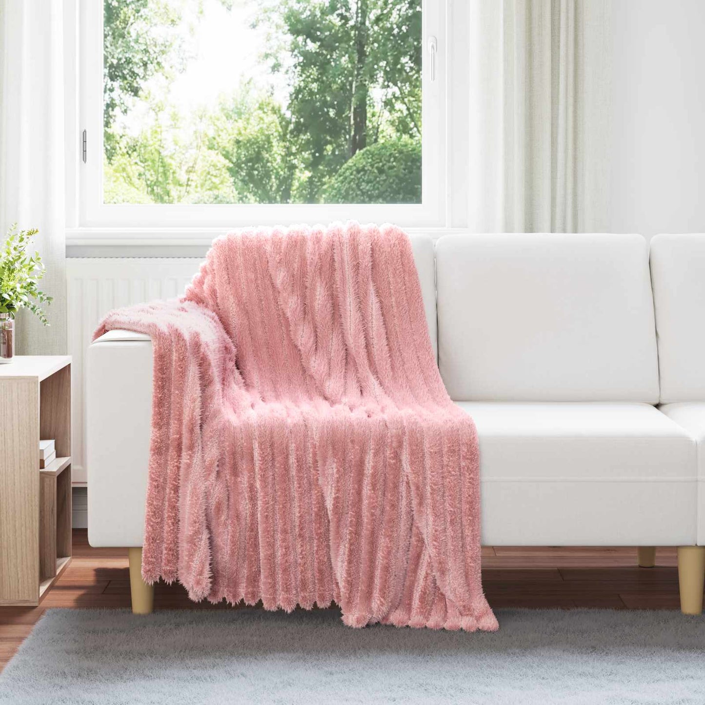 Coperta Rosa 150 x 130 cm Panno