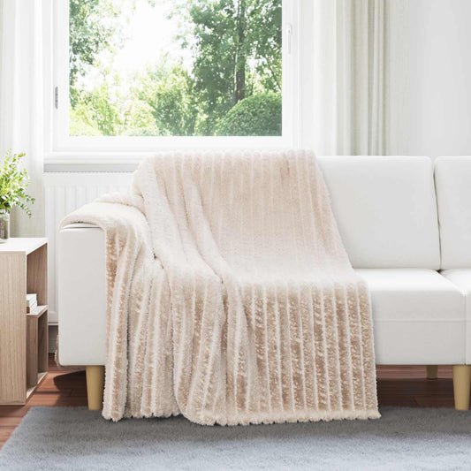 Coperte da Pile 6 pcs Beige 200 x 150 cm Panno