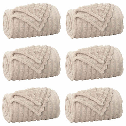 Coperte da Pile 6 pcs Beige 270 x 240 cm Panno | homemem39