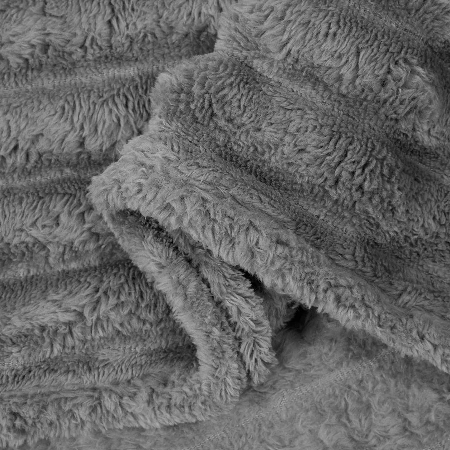 Coperte da Pile 6 pcs Grigio scuro 240 x 220 cm Panno | homemem39