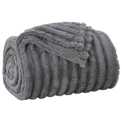 Coperte da Pile 6 pcs Grigio scuro 270 x 240 cm Panno | homemem39