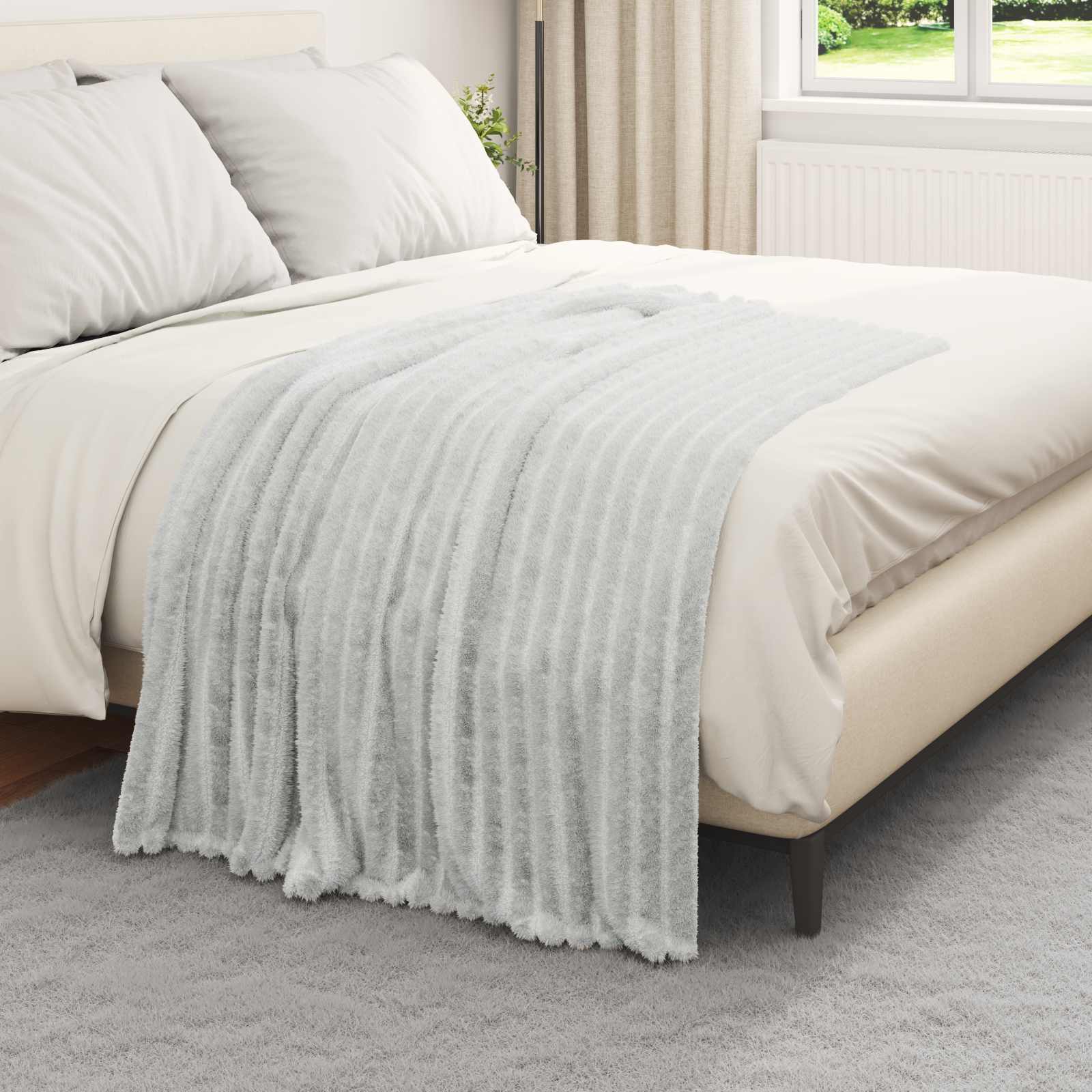 Coperte da Pile 6 pcs Grigio 150 x 130 cm Panno | homemem39