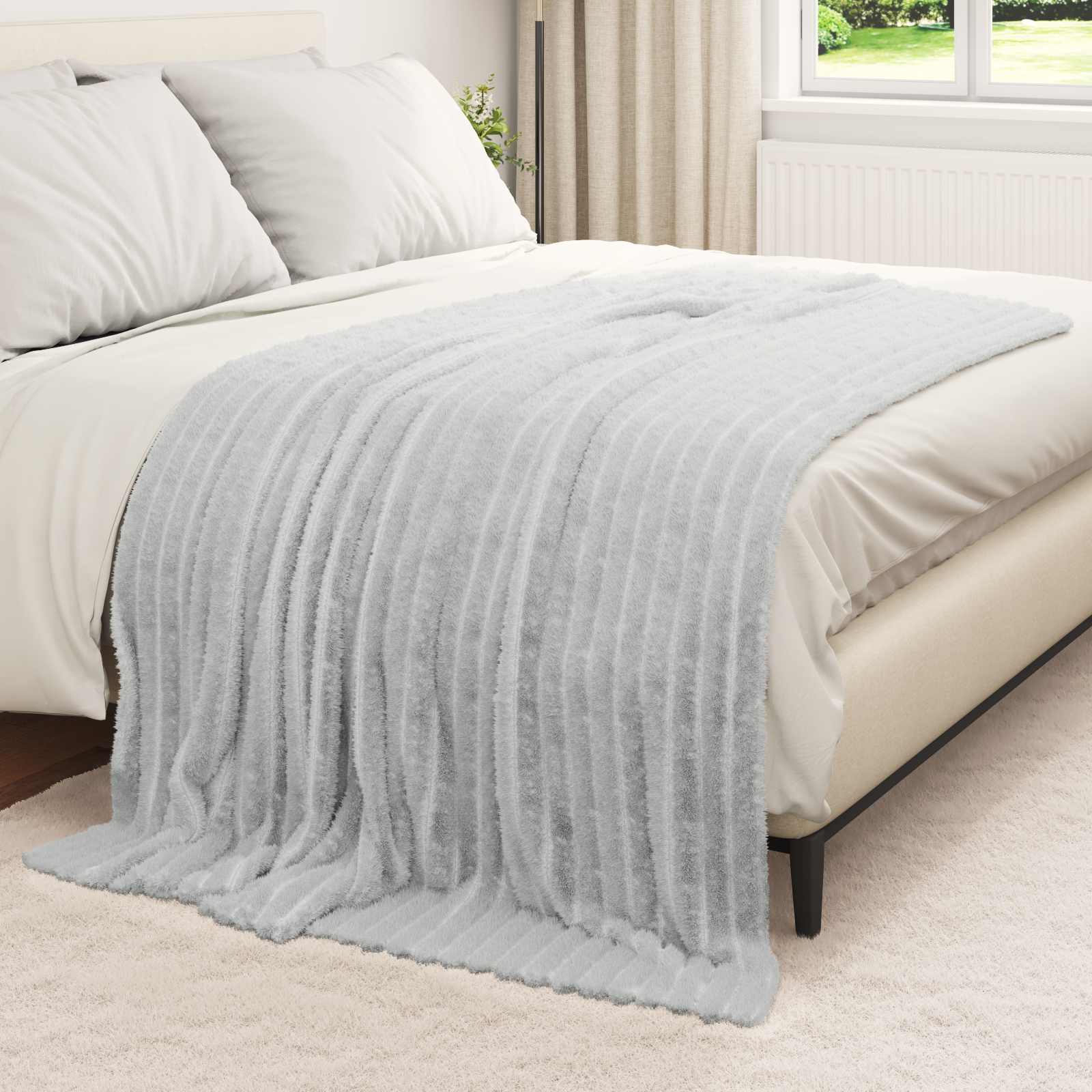 Coperte da Pile 6 pcs Grigio 200 x 150 cm Panno | homemem39