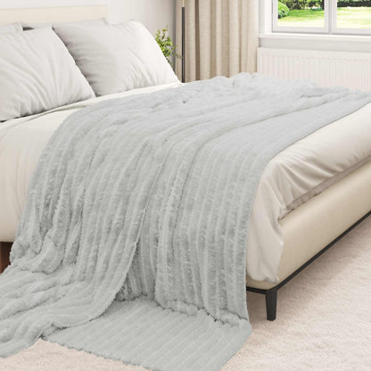 Coperte da Pile 6 pcs Grigio 240 x 220 cm Panno | homemem39