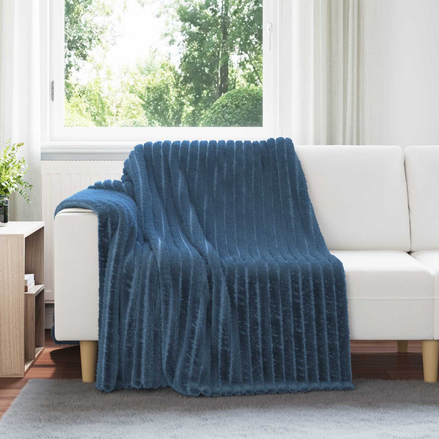 Coperte da Pile 6 pcs Blu navy 200 x 150 cm Panno | homemem39