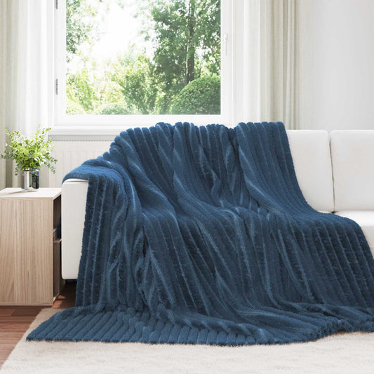 Coperte da Pile 6 pcs Blu navy 240 x 220 cm Panno