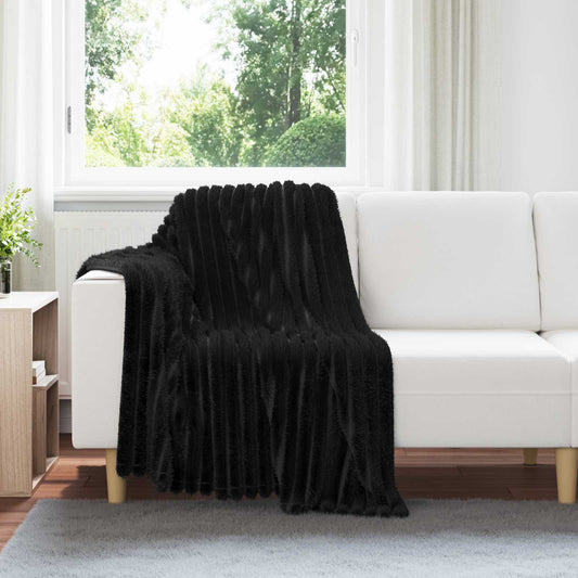Coperte da Pile 6 pz Nero 150 x 130 cm 2.85 kg Panno - homemem39