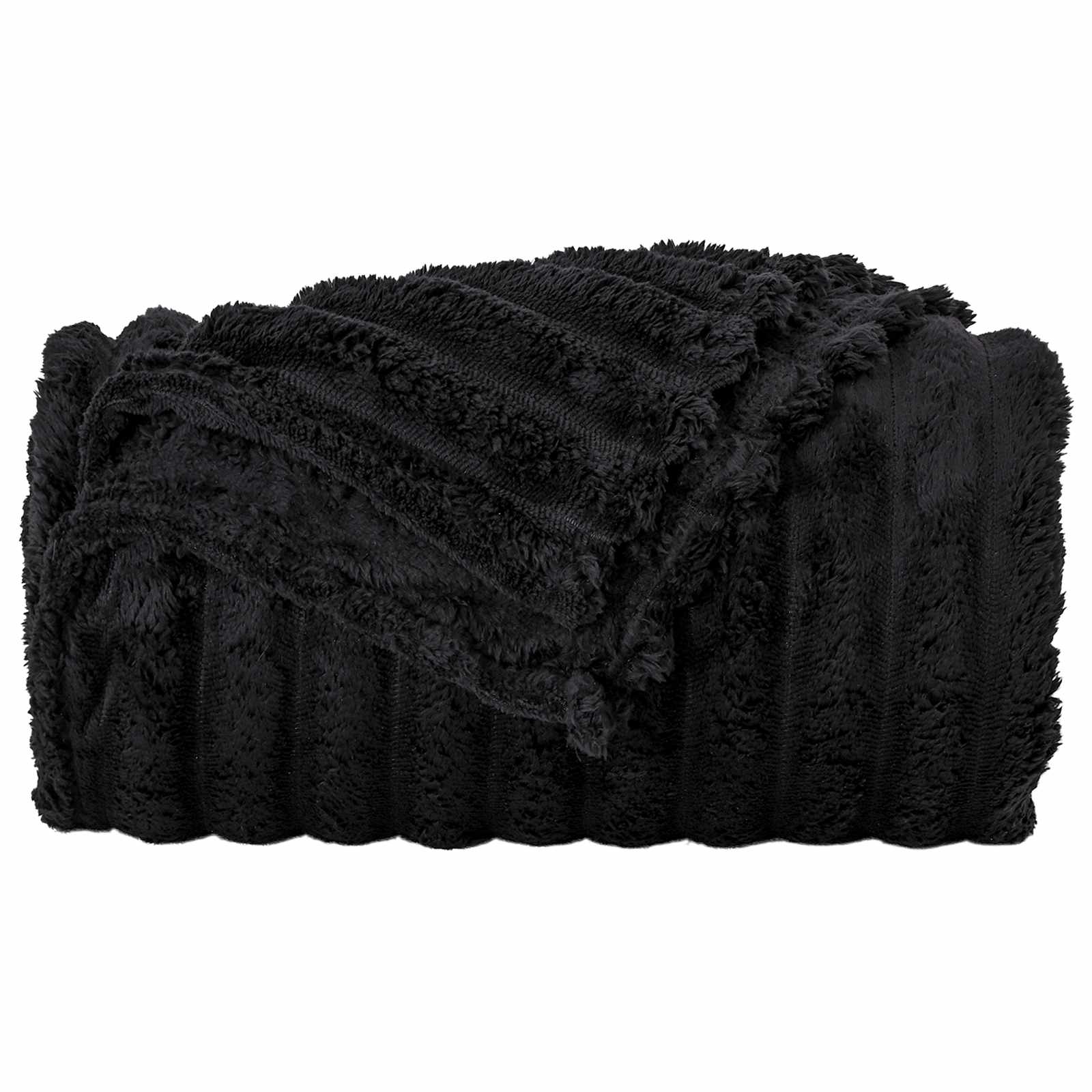 Coperte da Pile 6 pcs Nero 200 x 150 cm Panno | homemem39