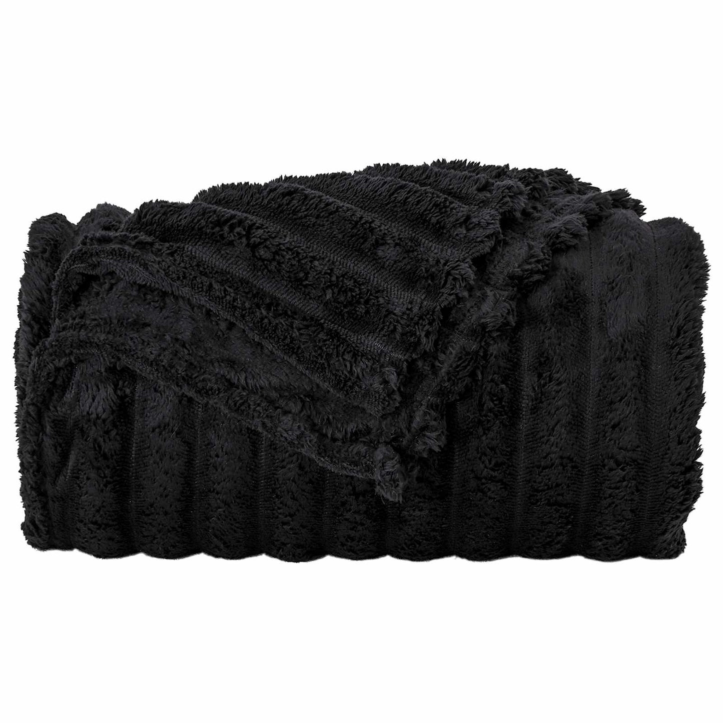 Coperte da Pile 6 pcs Nero 240 x 220 cm Panno | homemem39