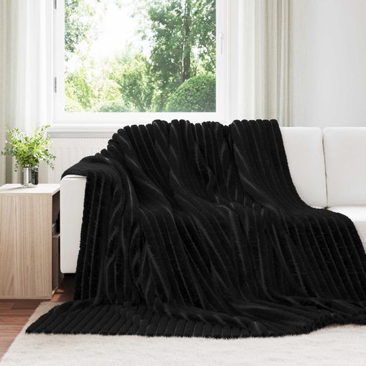 Coperte da Pile 6 pz Nero 270 x 240 cm 10.96 kg Panno - homemem39