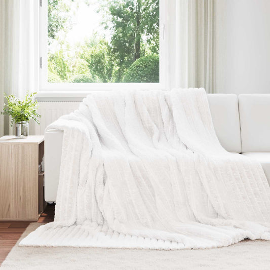 Coperte da Pile 6 pz Bianco 240 x 220 cm 8.76 kg Panno - homemem39