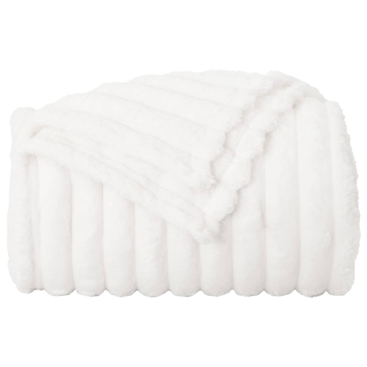 Coperte da Pile 6 pcs Bianco 240 x 220 cm Panno | homemem39