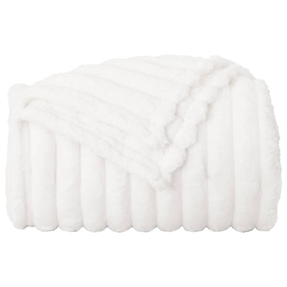 Coperte da Pile 6 pcs Bianco 240 x 220 cm Panno | homemem39