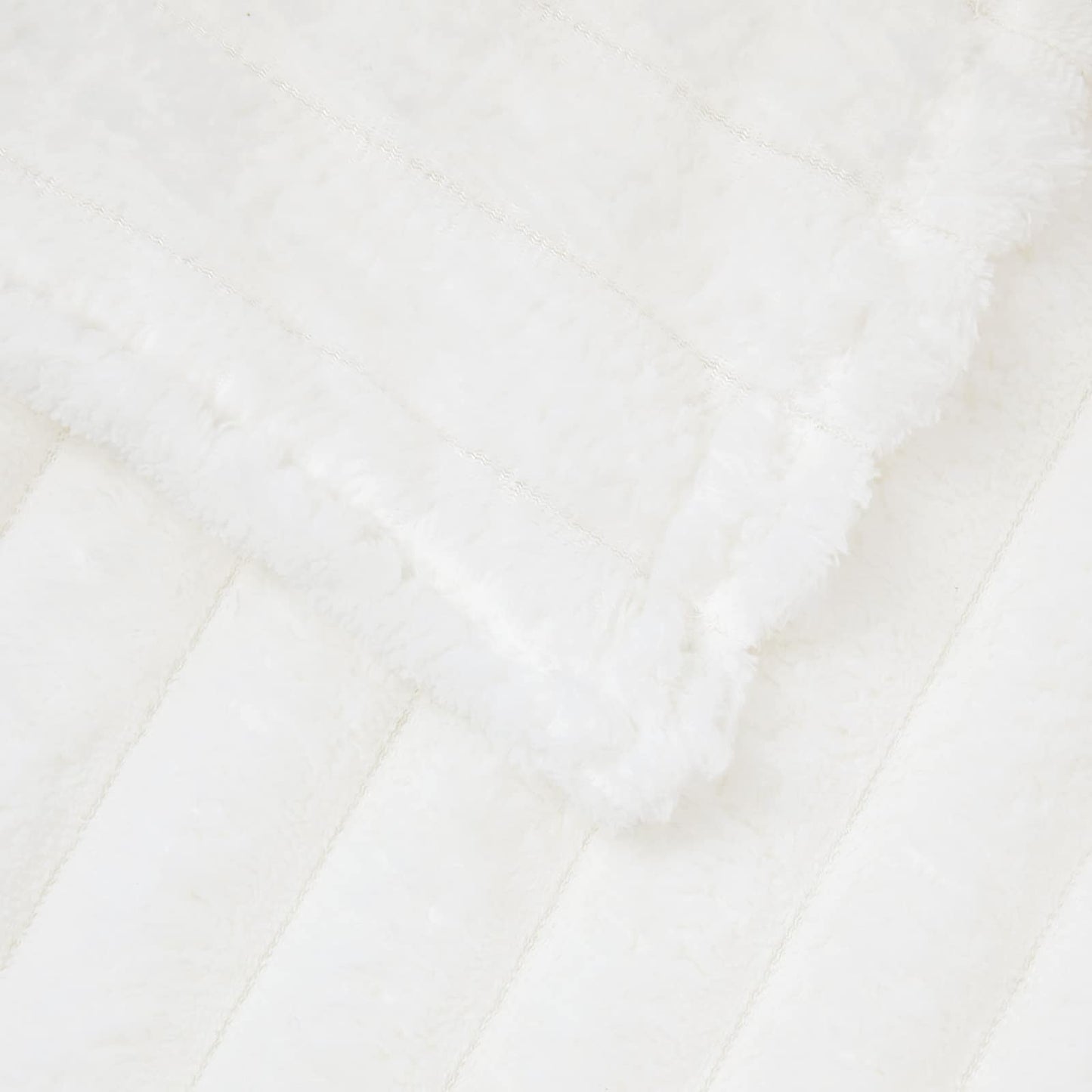Coperte da Pile 6 pcs Bianco 270 x 240 cm Panno | homemem39