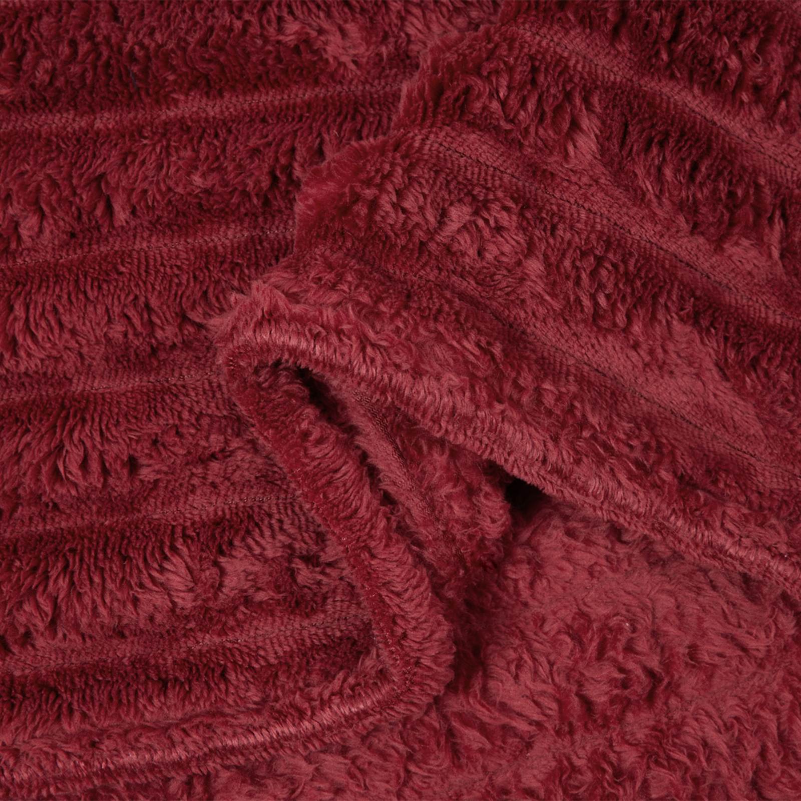 Coperte da Pile 6 pcs Rosso Bordeaux 150 x 130 cm Panno | homemem39