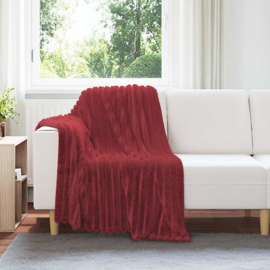 Coperte da Pile 6 pz Rosso Bordeaux 150 x 130 cm 2.85 kg Panno - homemem39