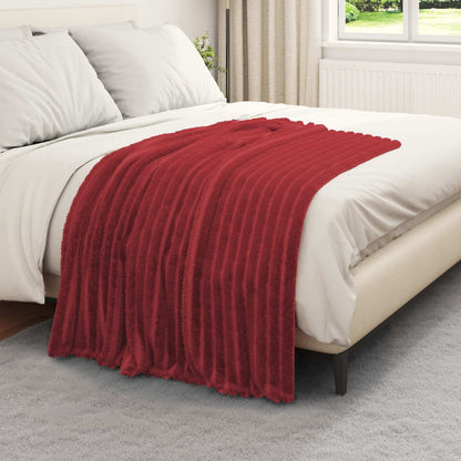 Coperte da Pile 6 pcs Rosso Bordeaux 150 x 130 cm Panno | homemem39