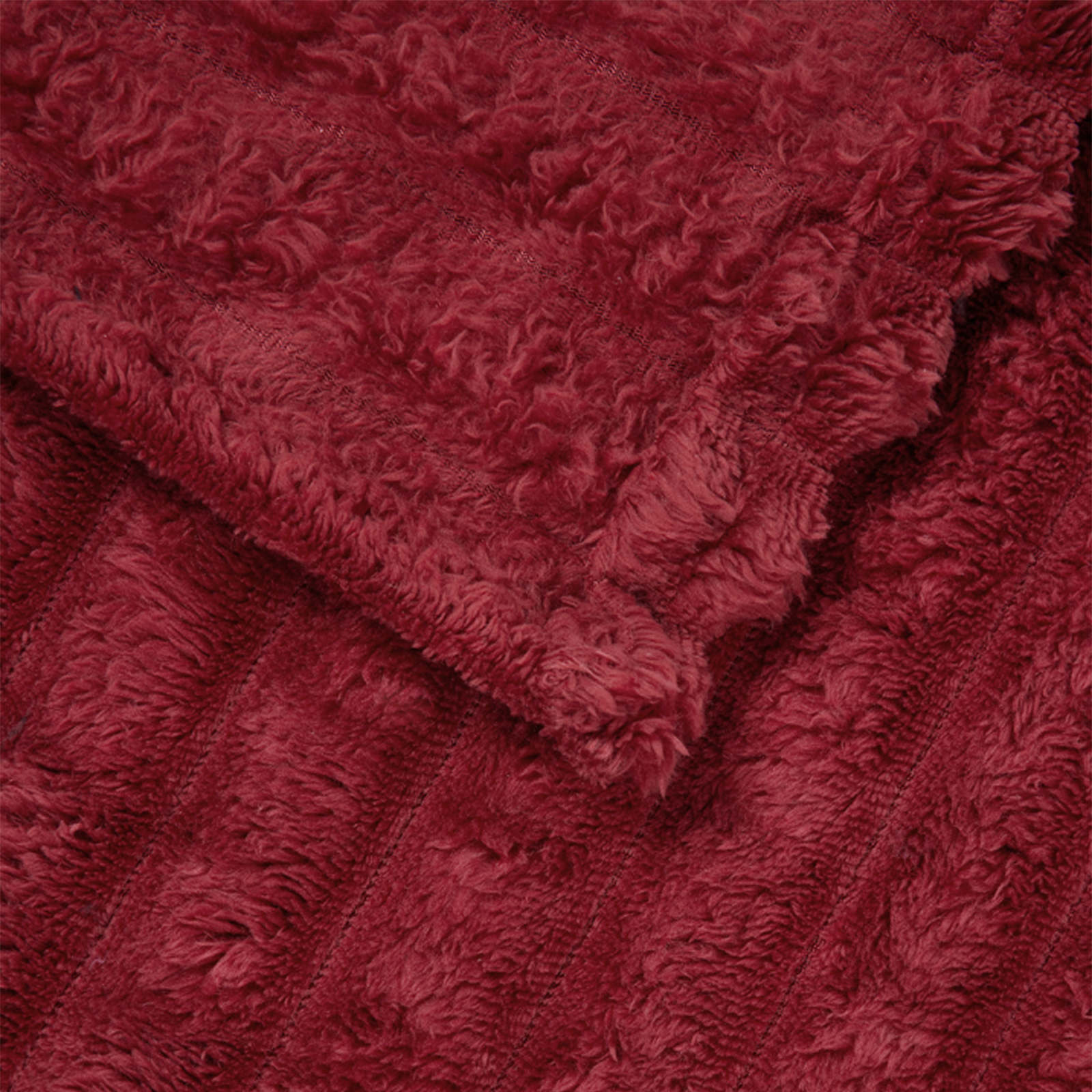 Coperte da Pile 6 pcs Rosso Bordeaux 240 x 220 cm Panno | homemem39