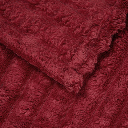Coperte da Pile 6 pcs Rosso Bordeaux 240 x 220 cm Panno | homemem39