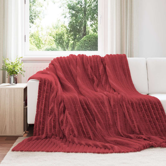 Coperte da Pile 6 pz Rosso Bordeaux 240 x 220 cm 8.76 kg Panno - homemem39