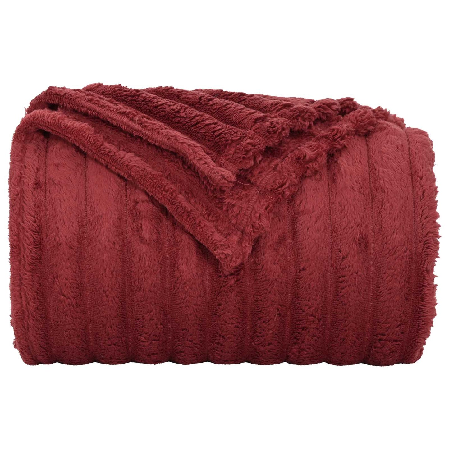 Coperte da Pile 6 pcs Rosso Bordeaux 270 x 240 cm Panno