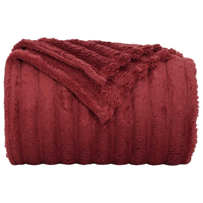 Coperte da Pile 6 pcs Rosso Bordeaux 270 x 240 cm Panno