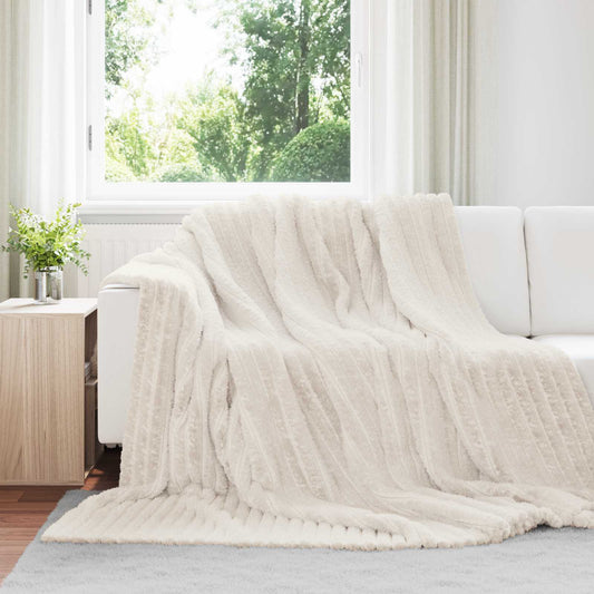 Coperte da Pile 6 pcs Crema 270 x 240 cm Panno | homemem39
