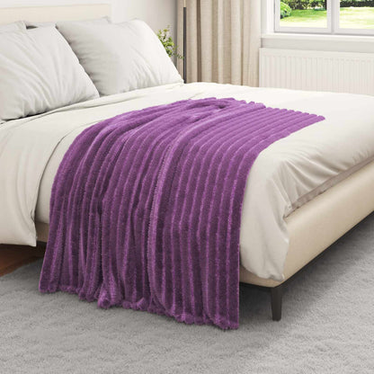 Coperte da Pile 6 pcs Viola 150 x 130 cm Panno | homemem39