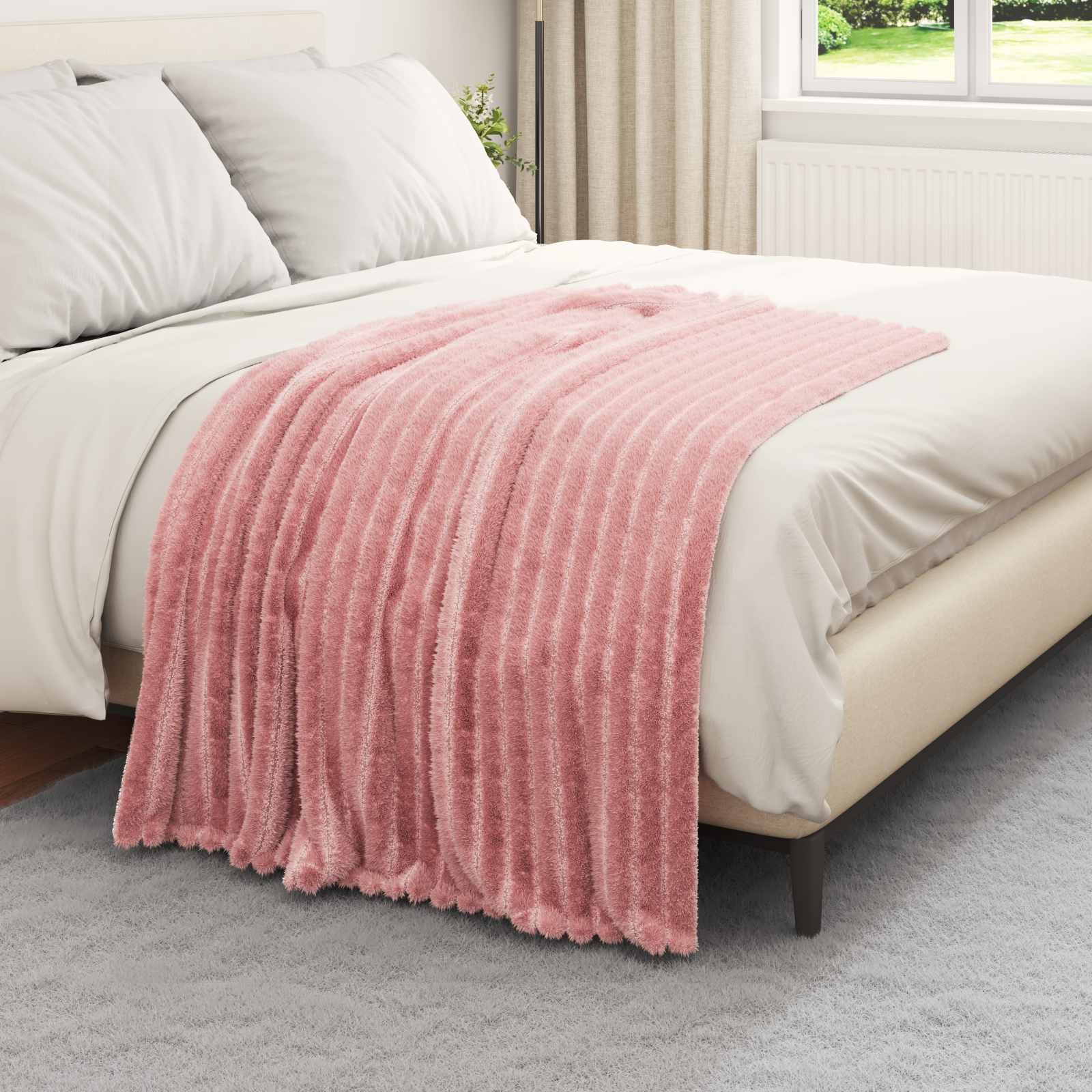 Coperte da Pile 6 pcs Rosa 150 x 130 cm Panno | homemem39