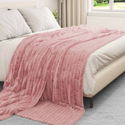 Coperte da Pile 6 pcs Rosa 240 x 220 cm Panno | homemem39