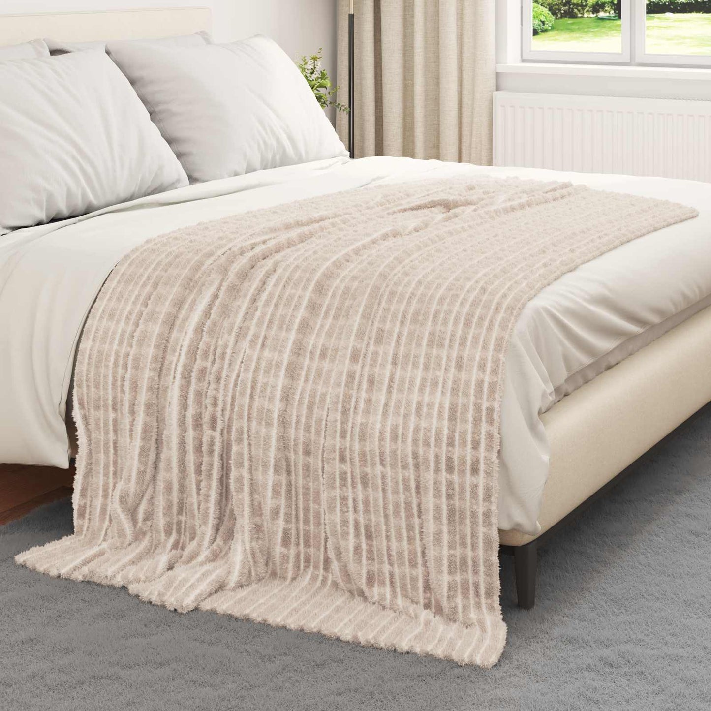 Coperta Beige 200 x 150 cm Panno