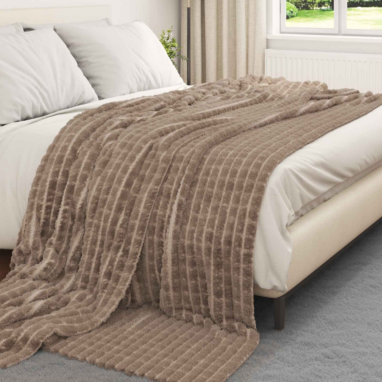 Coperta Cammello 240 x 220 cm Panno