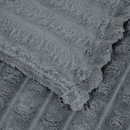 Coperta Grigio scuro 240 x 220 cm Panno